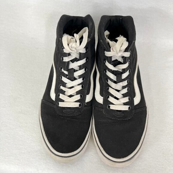 Vans Off The Wall Sneakers Black White High Top Old School Skate Shoes 7.5 - Picture 4 of 7